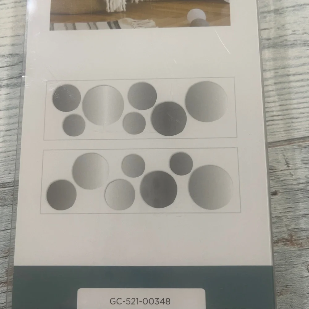 Blue Moon Studio 14 Easy to Apply Adhesive Acrylic Wall Decor Mirrors NIB